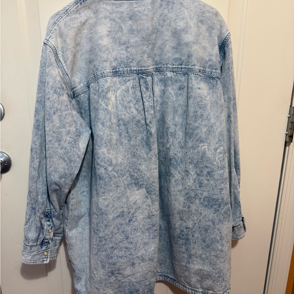 American Eagle Outfitters Light Blue Denim Dress/Jacket - Picture 3 of 3